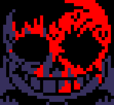 [7ce906] *(He sits near a wall, almost camouflaging with the trash.)-HorrorTale Sans