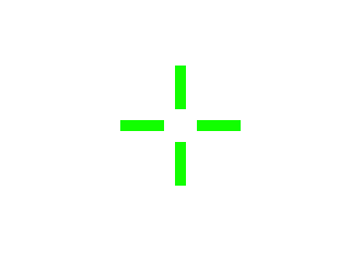 green crosshair