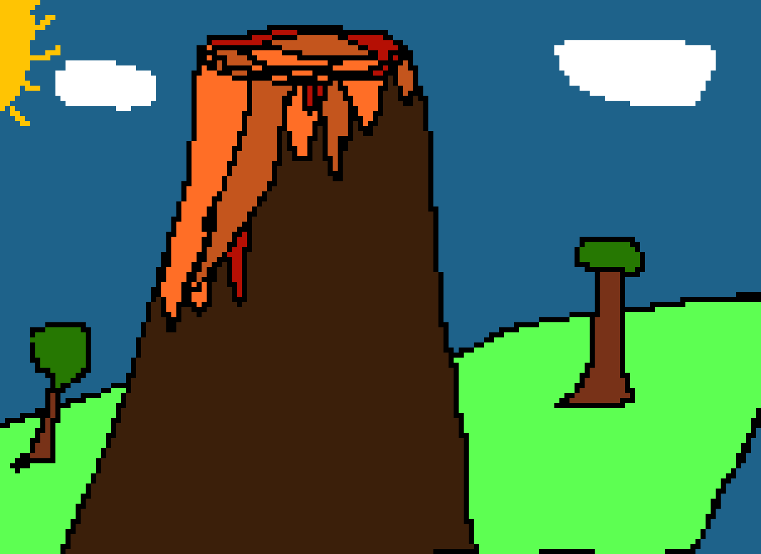 [9664c4] Volcano On a Island