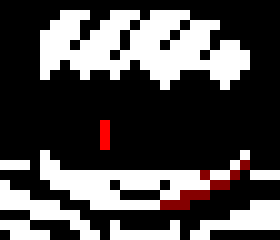 [7a0a81] oh?~ *he places a finger on the blood on his shirt.* that's just some blood... from others!~ =)