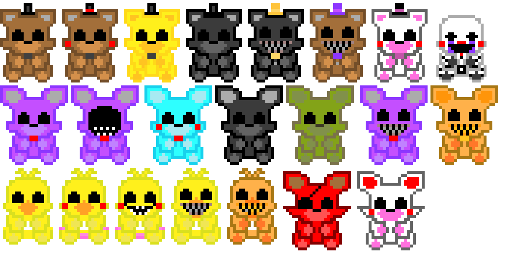 [acbc50] fnaf plushies