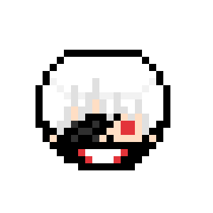 [555a0a] Kaneki Ken Pixel Art