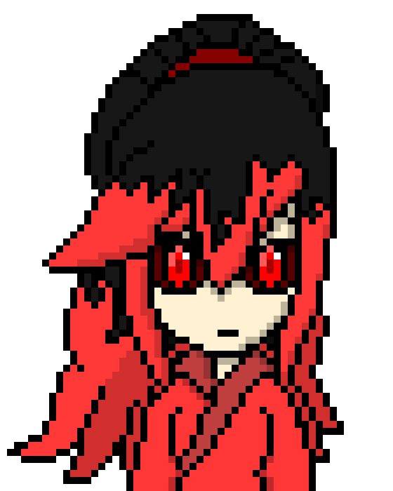 [1931b0] -although her back is turned, lines from her eyes becoming demonic shine-