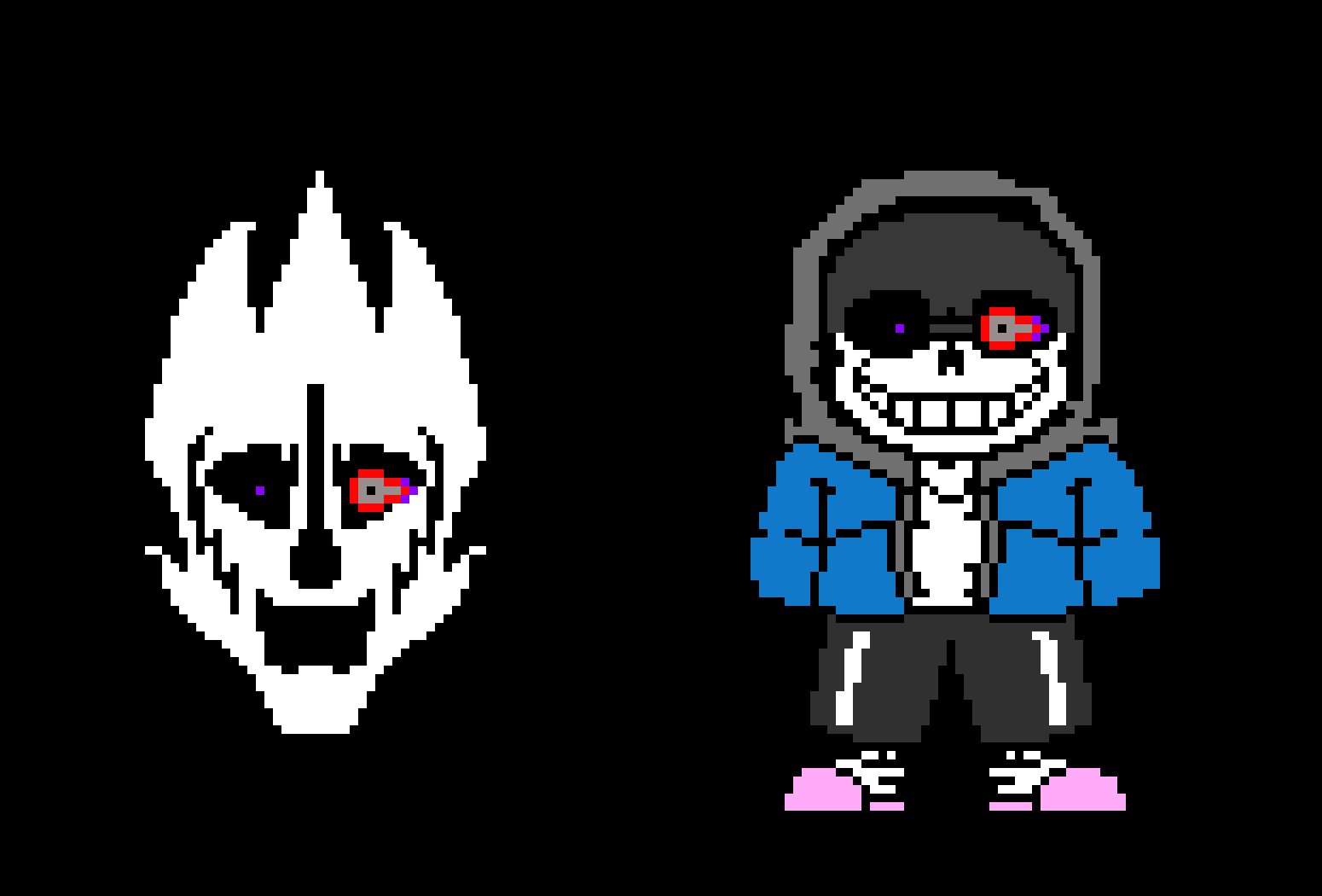 [3986df] grayscale dust sans and his blaster-hhs