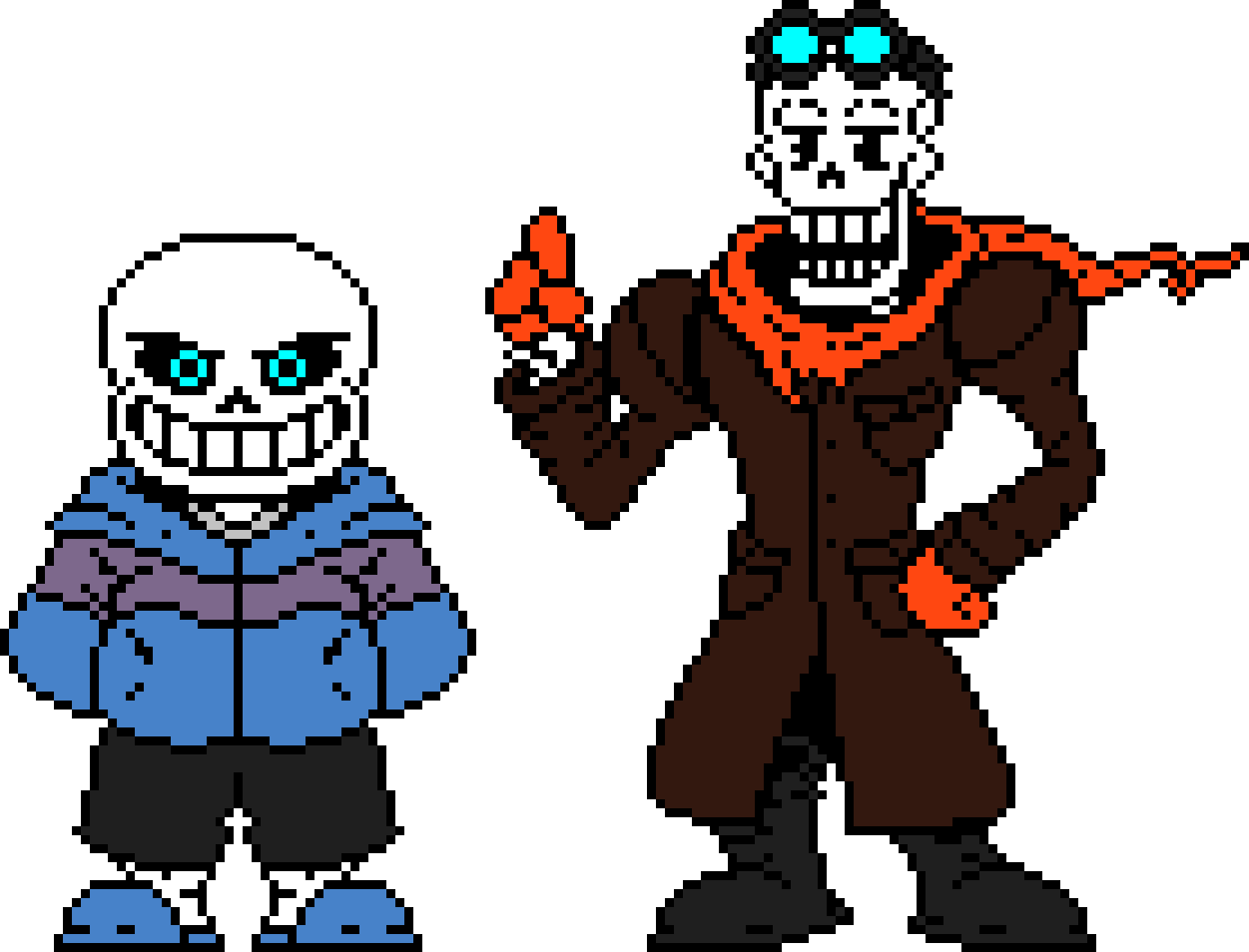 PeterPlay19 SwapSwap The Magnificent Sans and TimeTravel Papyrus