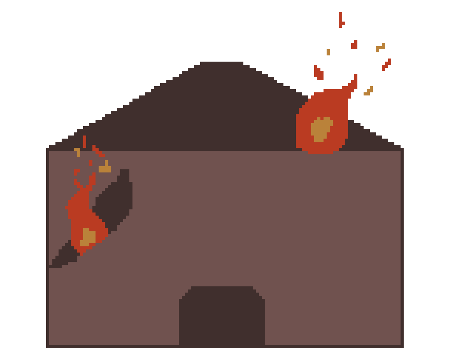 [9664c4] background burning house