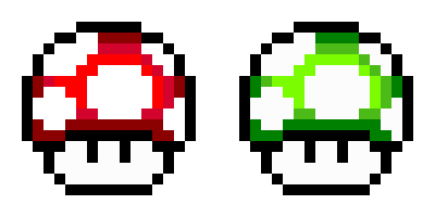 [1c8975] Mushrooms (Super + 1-Up)