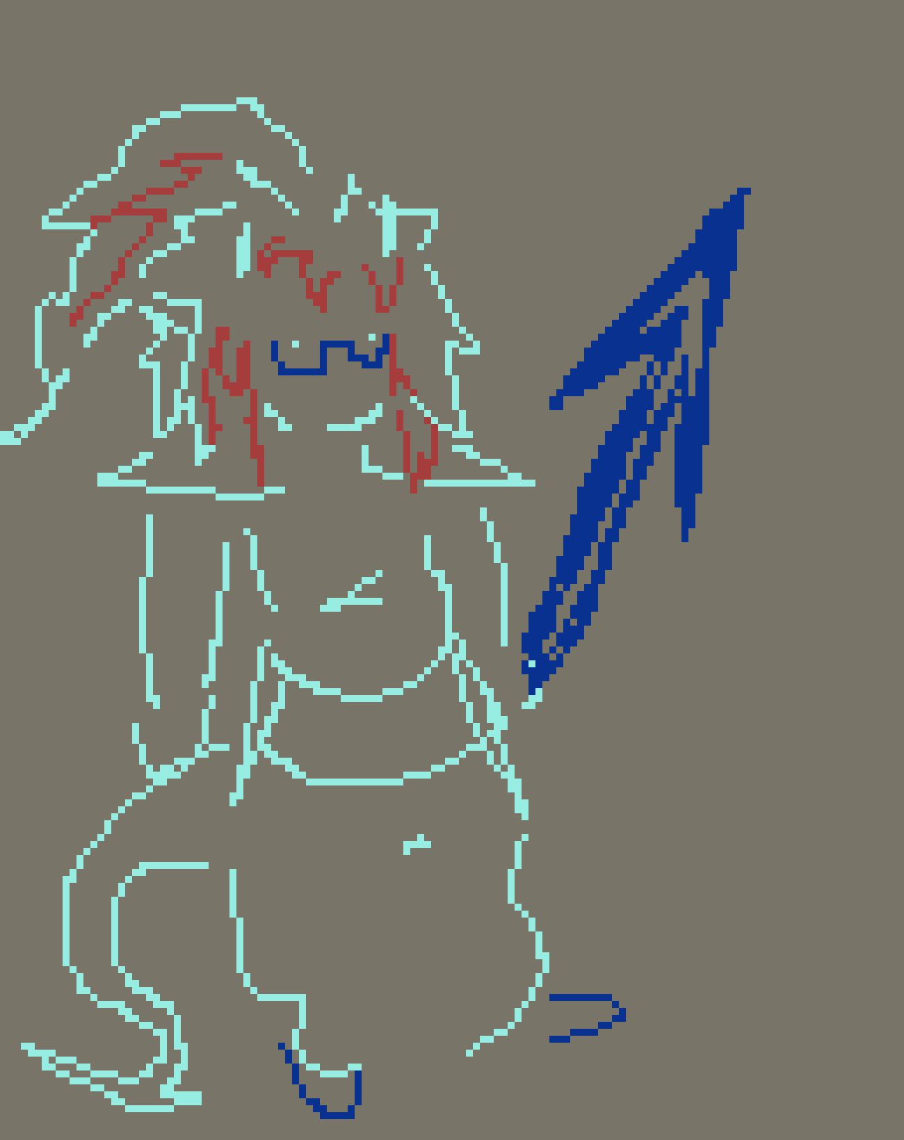 [11b35a] which leads to this, I was also gonna draw another one taking the concept where the more power you use the  more your hair turns red but that's when I was like I give up