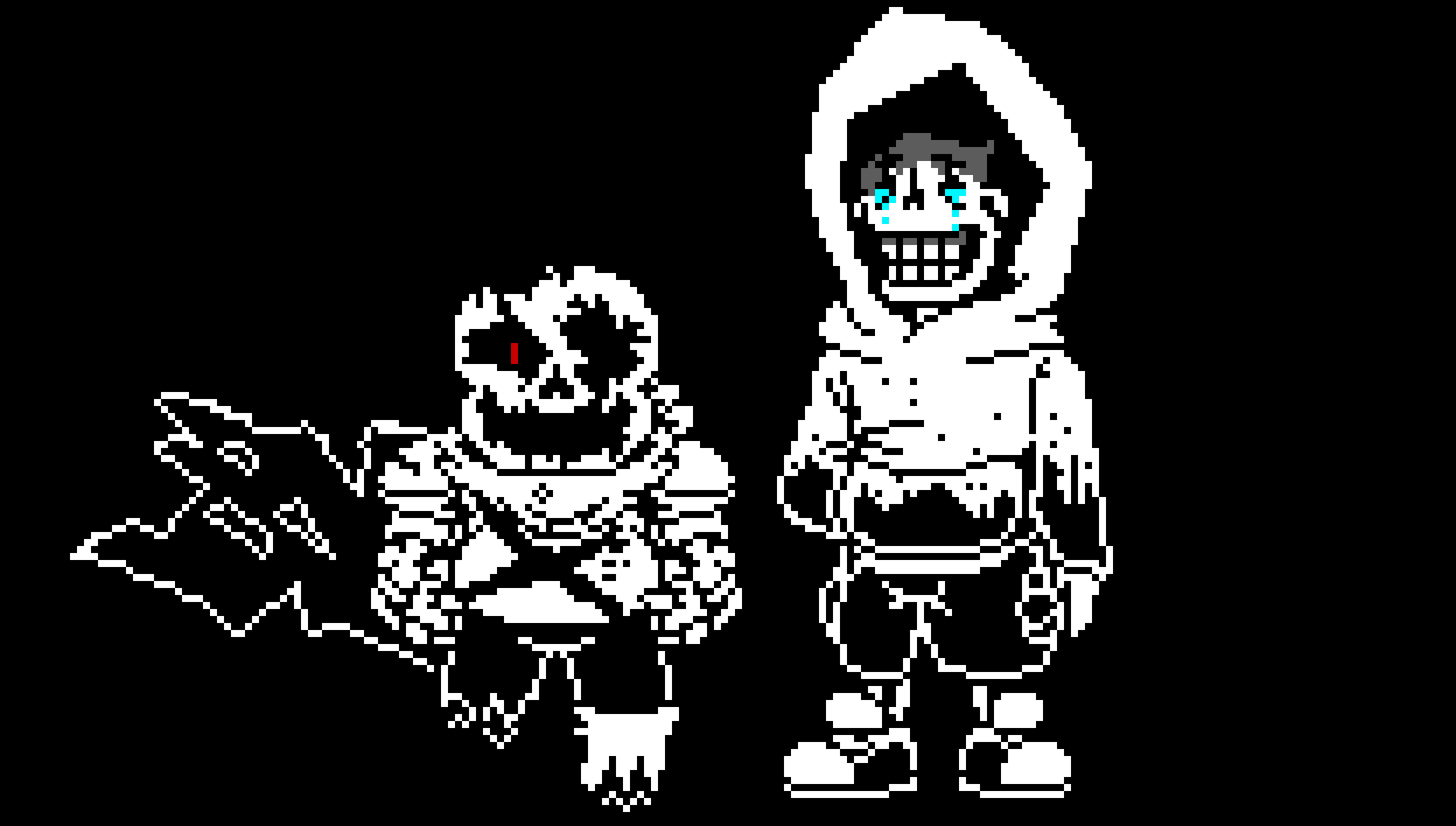 (lore) this is a snippet of another au in the makin were swap sans passed away and pap lost in grefe started losing his mind 2 months in and he strats seeing a demented sans telling pap to kill to help him come back pap half insane does this at night slowly losing him self to the void..-funny bone 