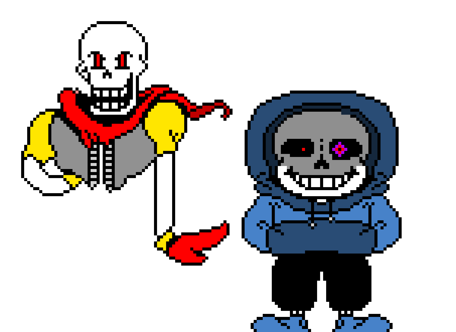 IJ!DustTale Sans And Papyrus Sprite