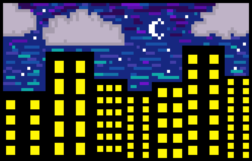 [9664c4] cityscape at night