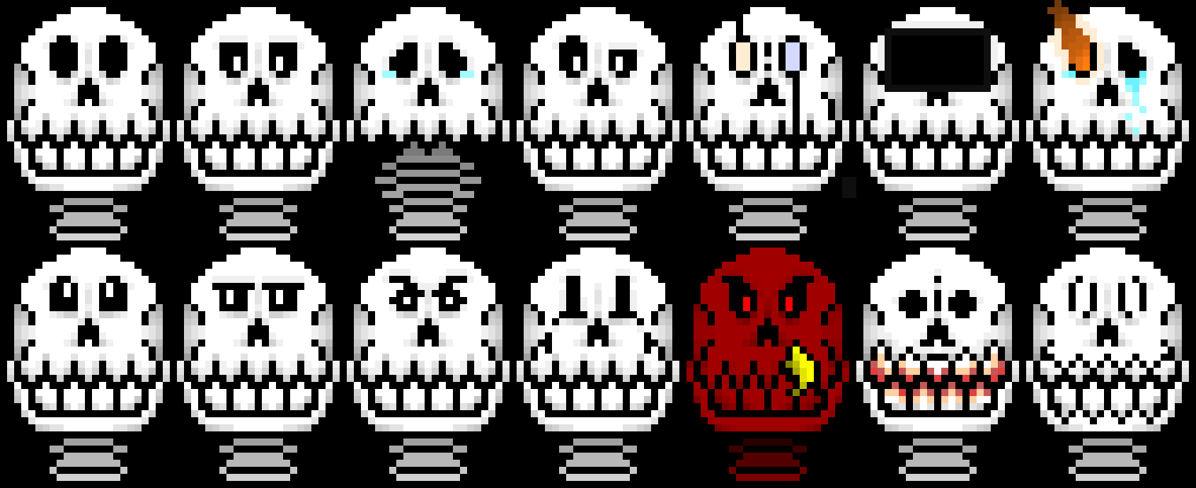 Realistic Papyrus Head + Emotes, and AU`s | Drawn from scratch! -Terrie