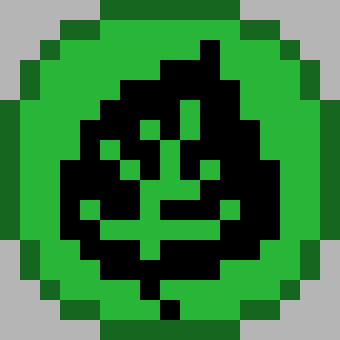 [9664c4] Pokemon Grass Type Symbol Logo
