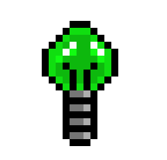 [f8888d] green lightbulb