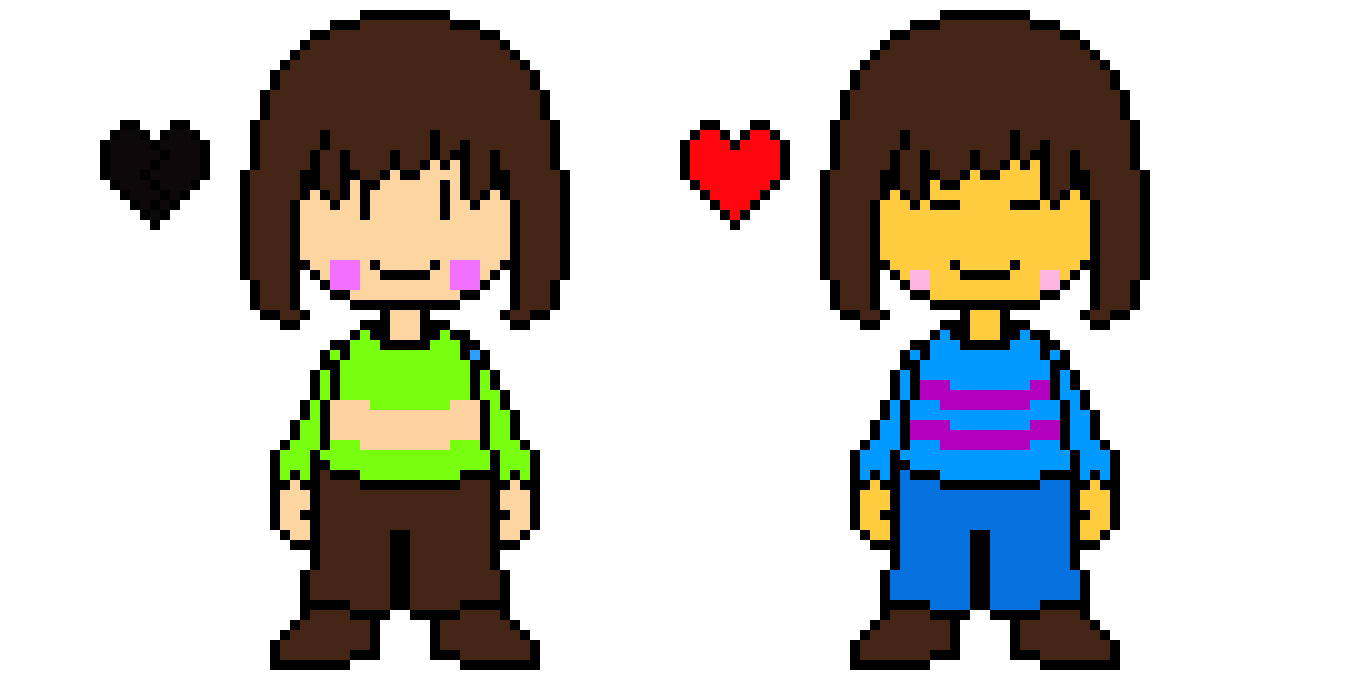 US! Frisk and UT! Chara.