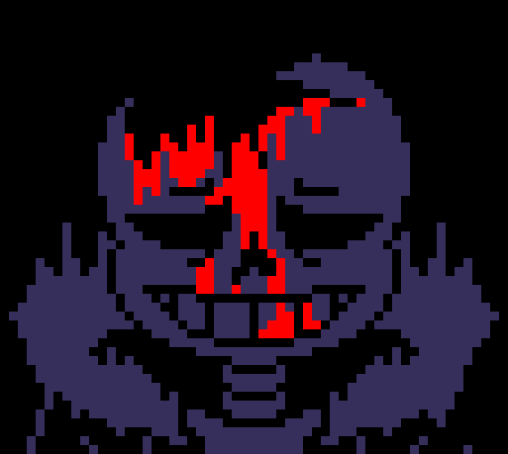 [7ce906] *(He'd teleport to where killer was, on accident.) -HorrorTale Sans