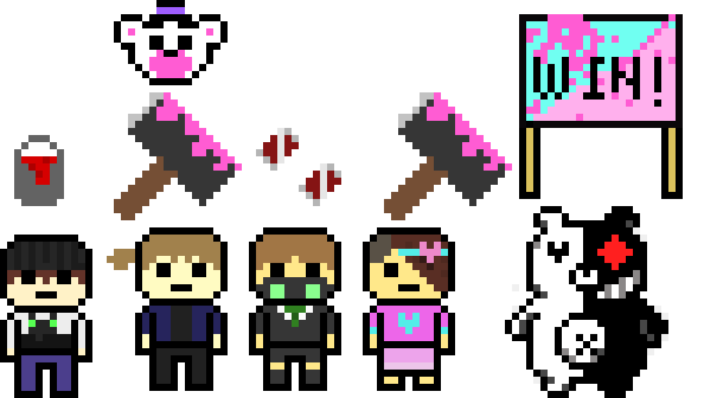 [786c7d] danganronpa pixel sprite base