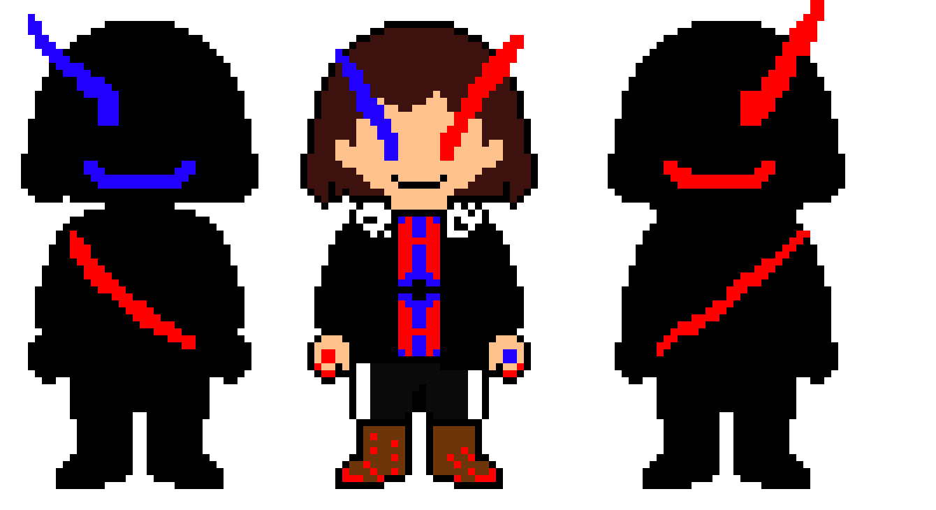 [9664c4] Frisk Sprite (Re-Done!/ + StoryShift Chara Sprite)