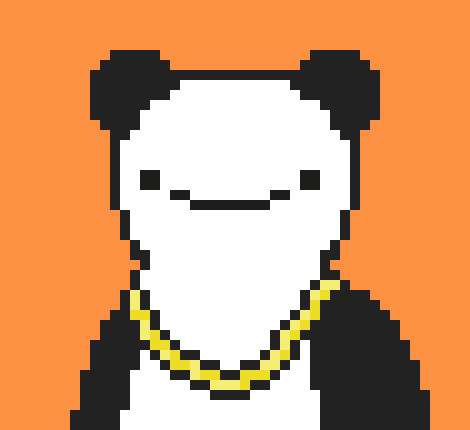 [59d3a7] Pixel Panda Face NEW 3
