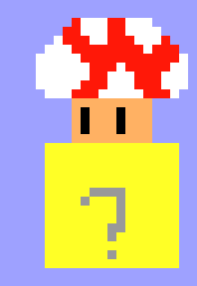 [9664c4] power up mushroom in question mark box