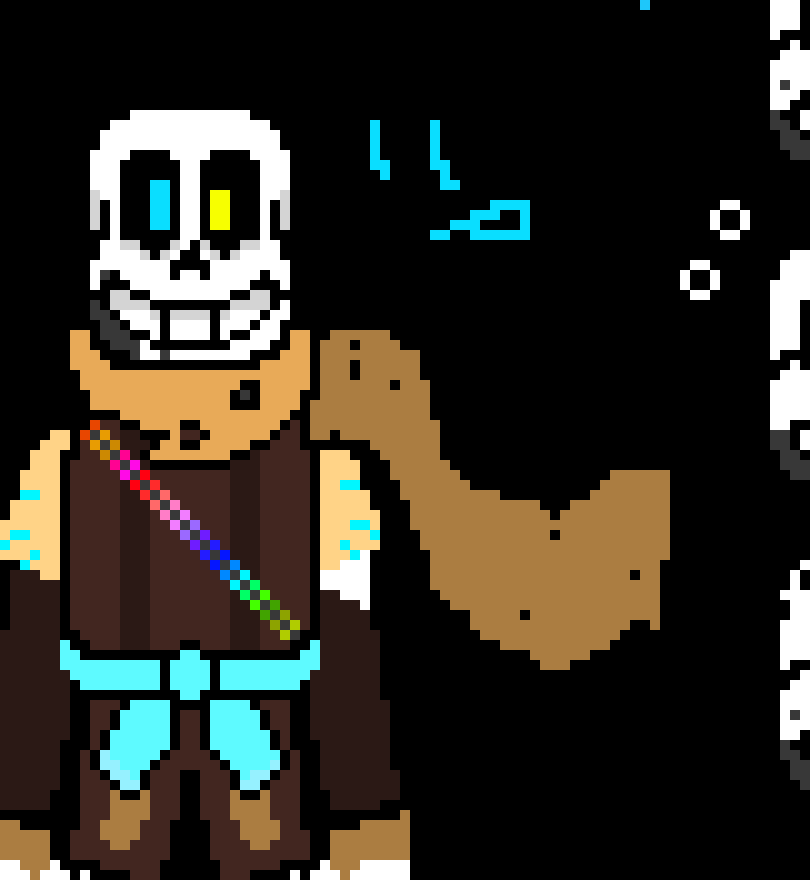 [63e322] fun fact: ink sans doesn't really has a soul, he just has color dyes, if he didn't have those, he wouldn't have emotions.