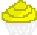 [9664c4] Yellow Strawberry Cupcake