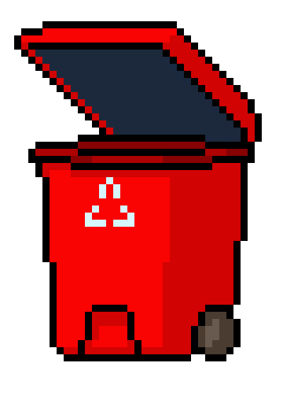 red-trash-can