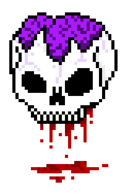 [9664c4] CrazyFloatingSkullBrainCapBloodColor