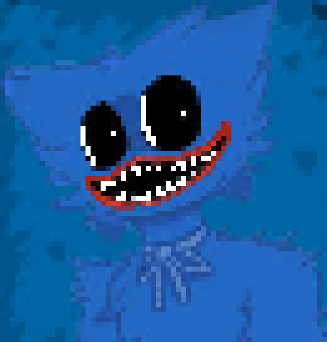 [0ae1f1] *Huggy bites Smiley's arm that's holding Poppy*