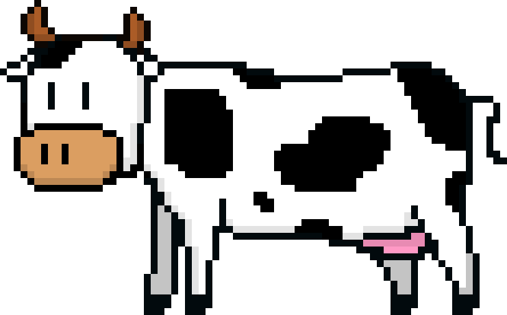 [9065f5] Pixel Cow