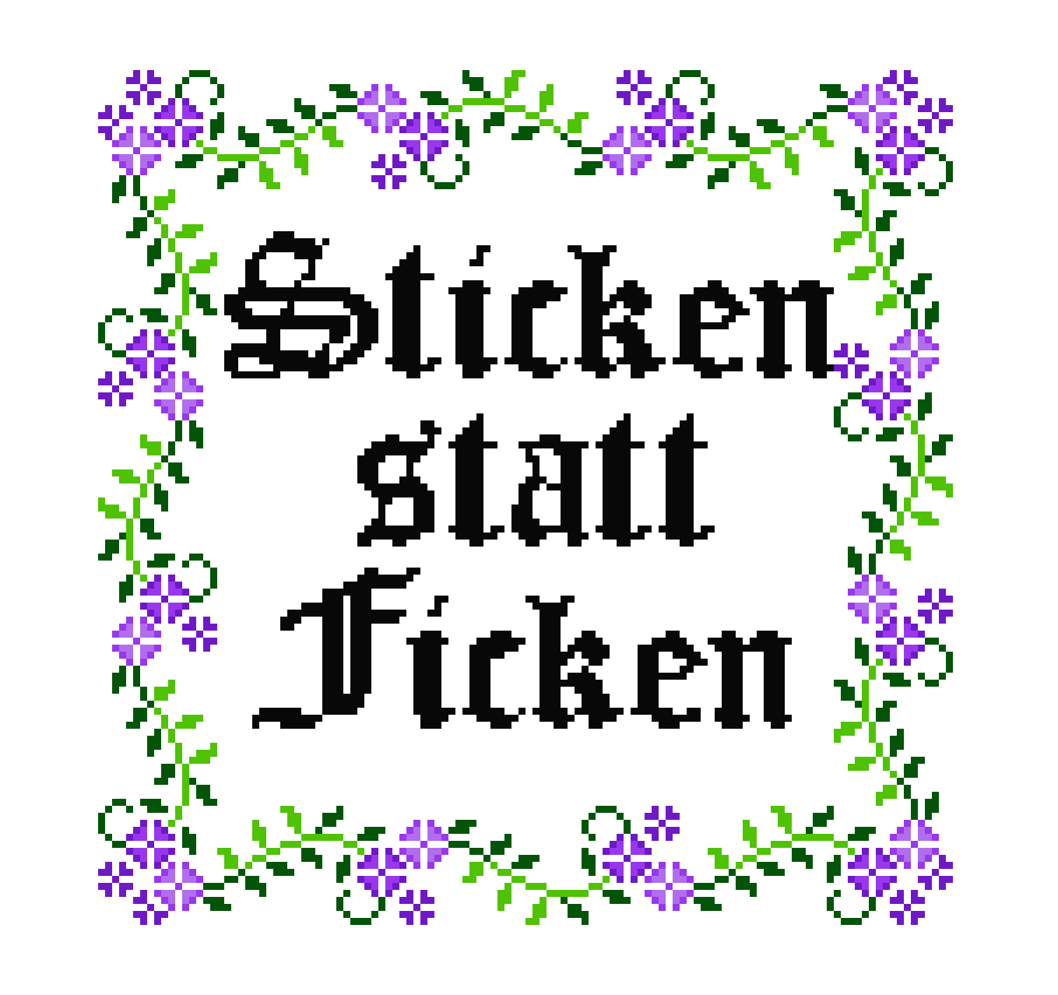 [a3790e] Sticken statt Ficken with border