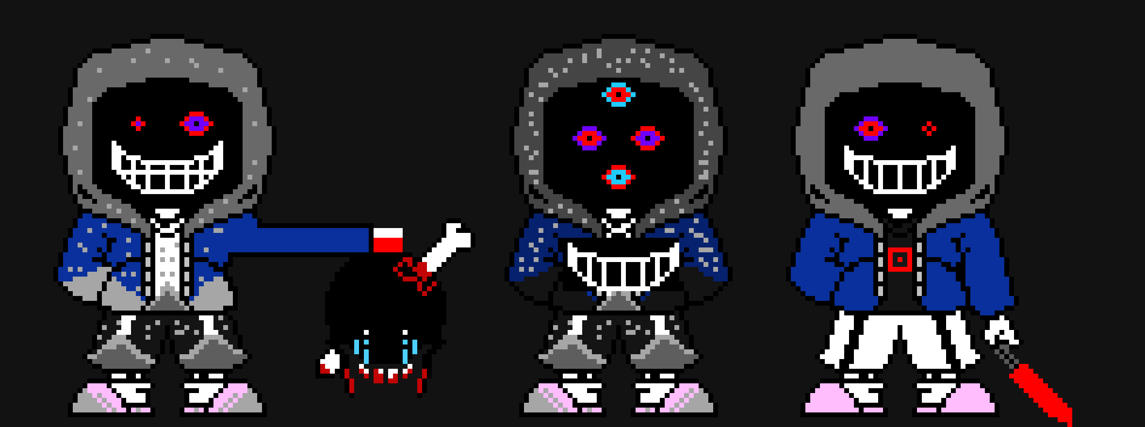 [d082ec] *shoots bones