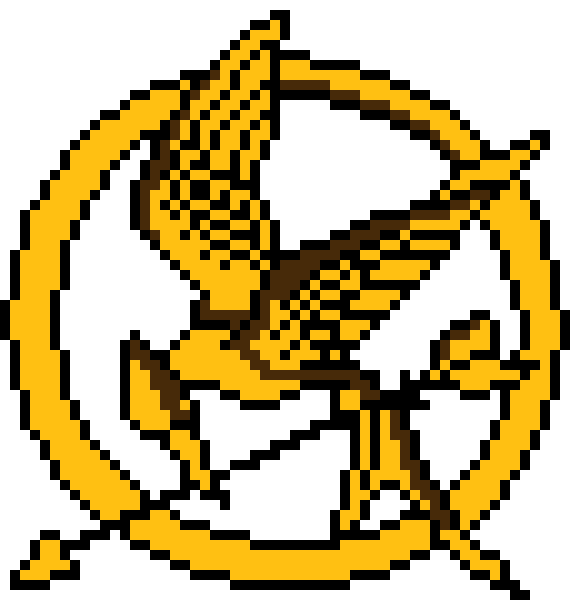 [9664c4] hunger games logo pixel art 