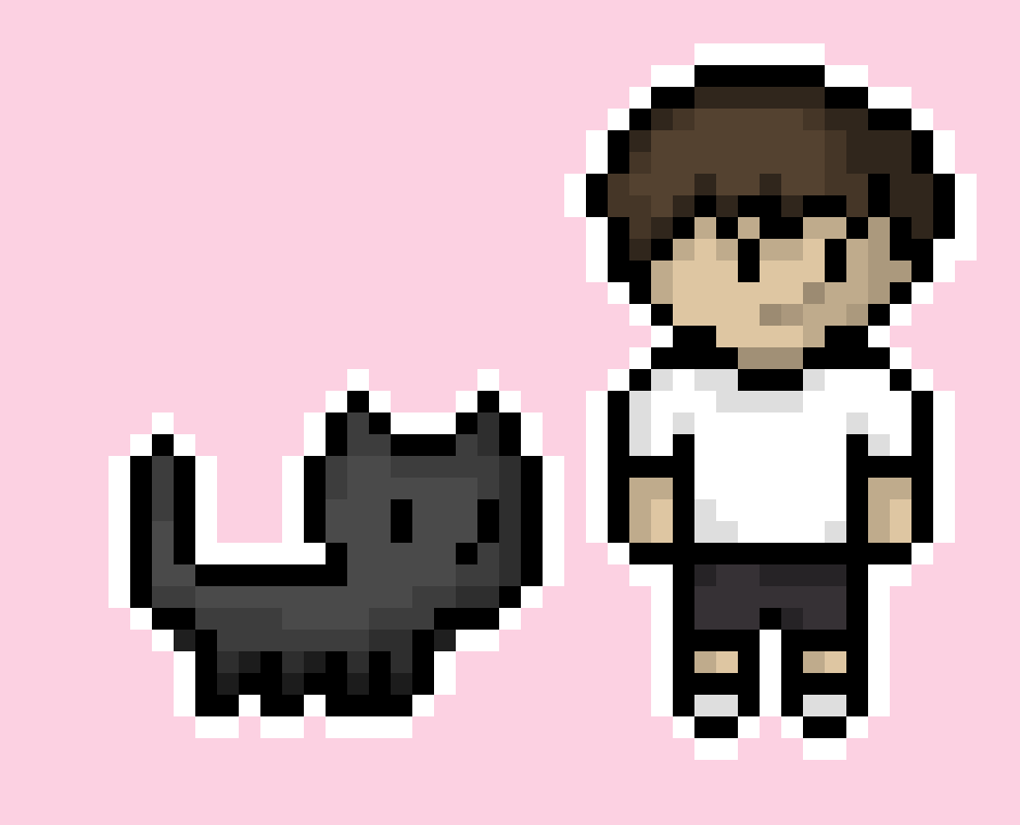 [078069] me and cat