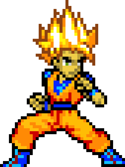 [9664c4] Goku SSJ Pixel Art