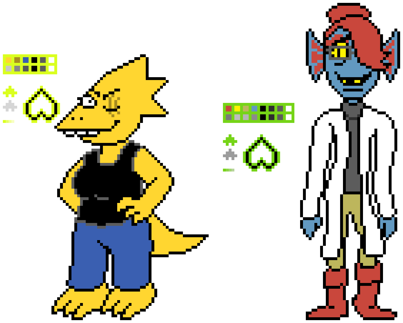 Underswap Alphys and Undyne