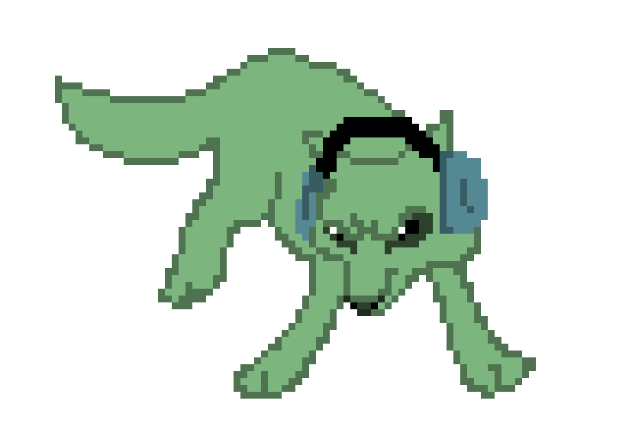 [156672] Green Art Wolf