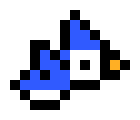 [186444] flipped Blue jay wing up pixel art 