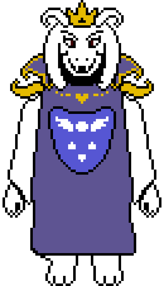 Colored Adult Asriel Sprite