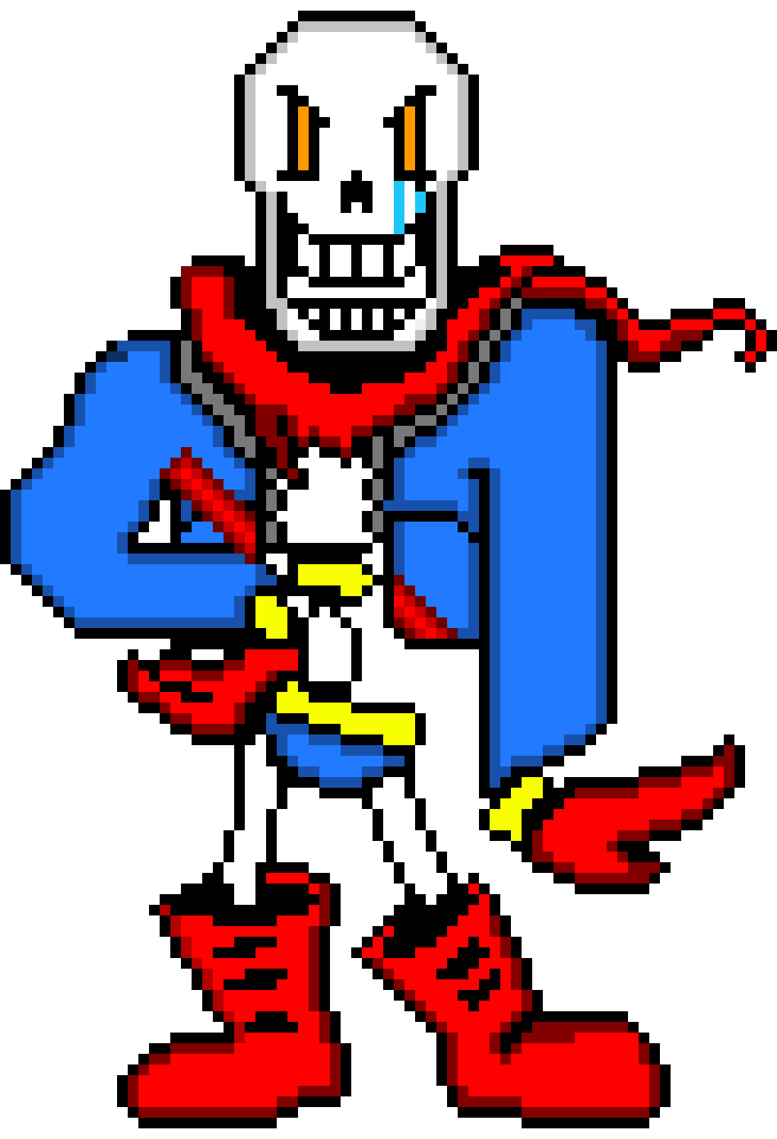 Hard Mode Disbelief Papyrus Battle Sprite