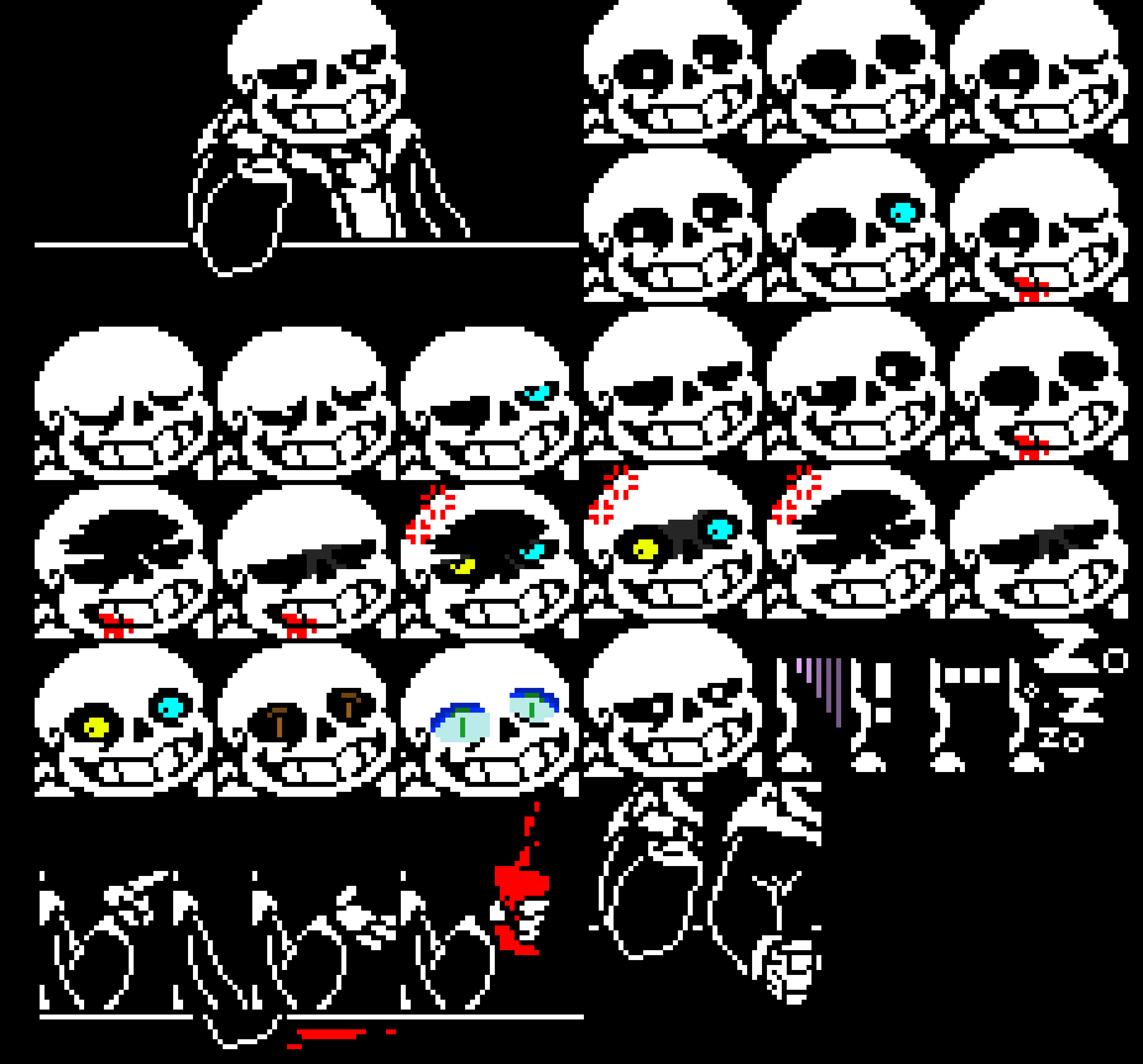 Ok... You all see this right?... Really, if you got your own Sans... Xaiver, BD.... You can edit him or her, onto this version... You don`t really need to do all the faces, mainly the top left, is the only requirement to edit... Also, please leave credit, in the DESC...