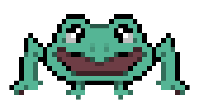 [ca62b6] happy frog happy wide smile
