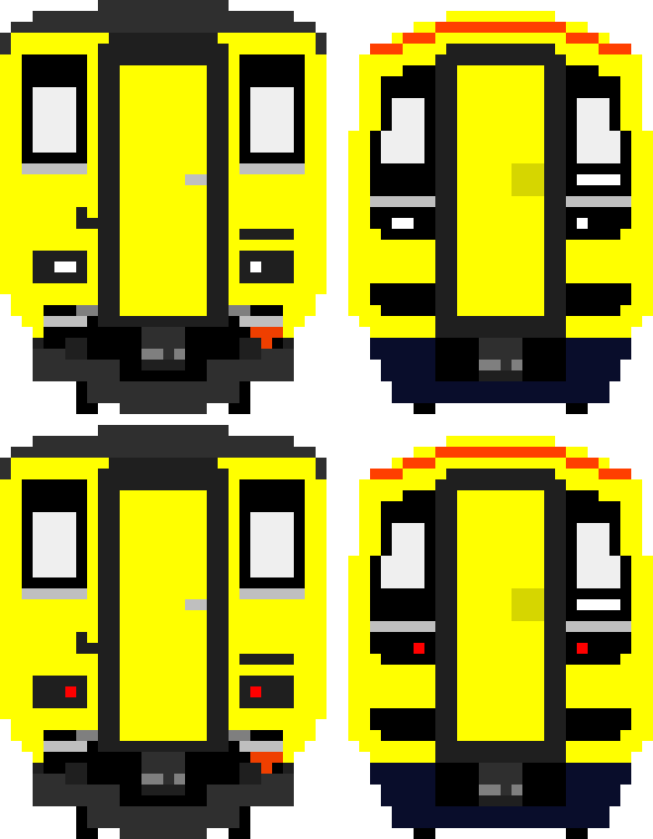 Class 156 and Class 158 front and rear faces (SCR)
