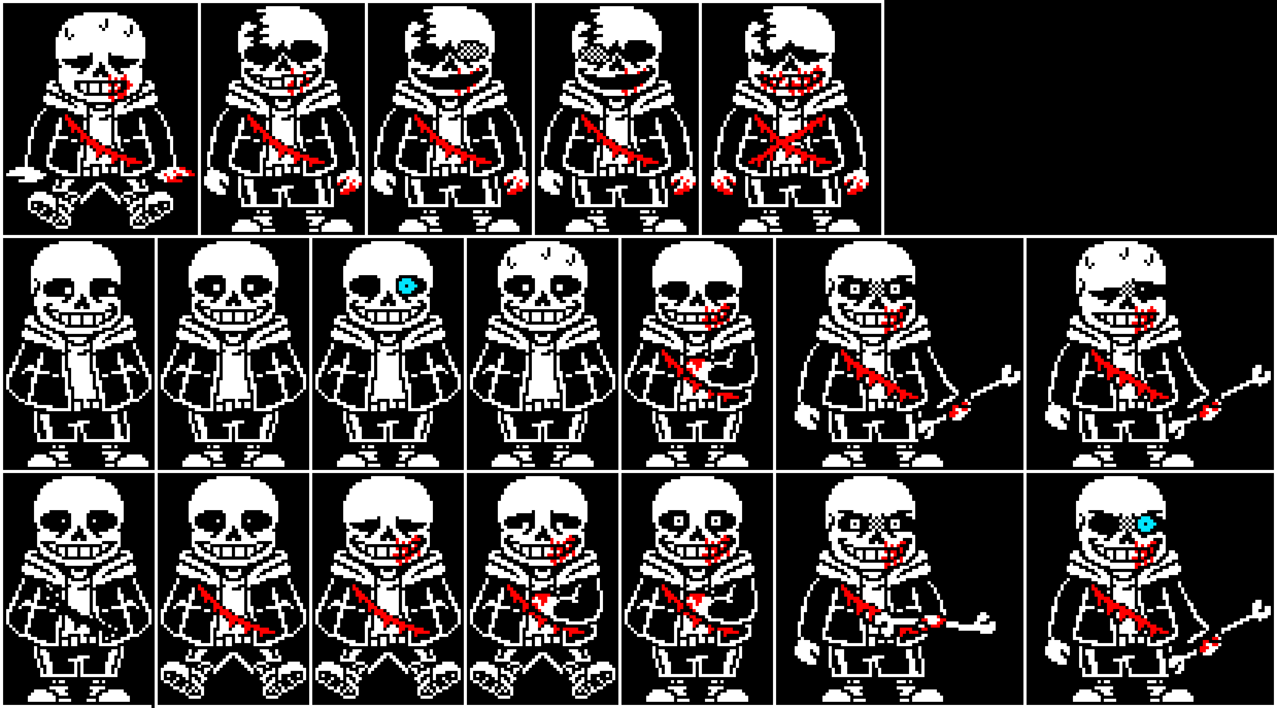 Undertale Last Breath Phase 3 , 1 and 2 from above to bottom - DST