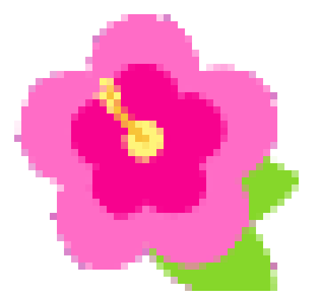 [8dc90b] pixel art hibiscus