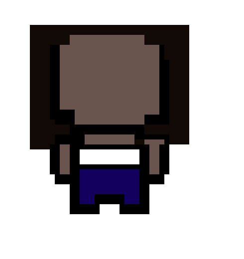 [21707d] Pixel art character 3 (Black hair)