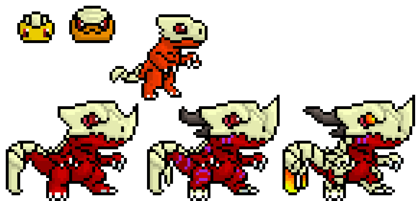 [9664c4] Digimon Tokagemon evolution line (my own)