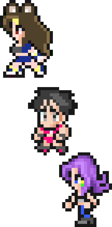 [4851c1] Trio pose 1