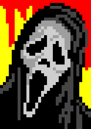 [ff53ff] SCREAM Perler Template