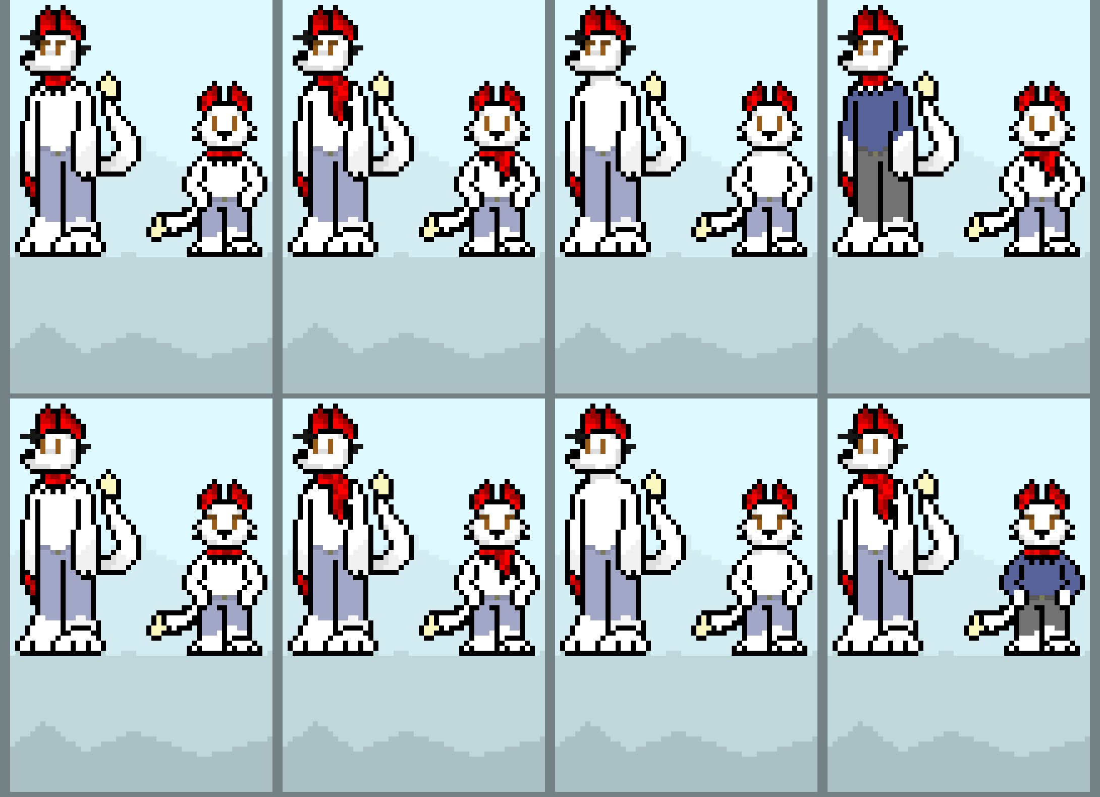 Terrie, and Kinder Terrie; Over world sprites